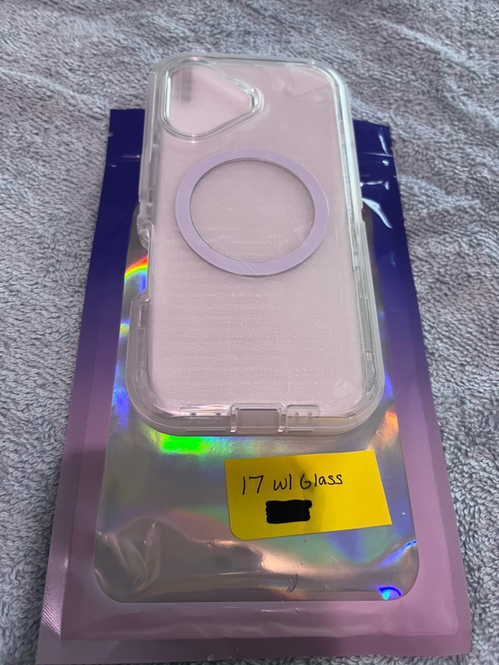 Clear Magnetic Ring Phone Case for iPhone 17